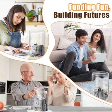 Hicocool Unbreakable Clear Piggy Bank for Saving Money