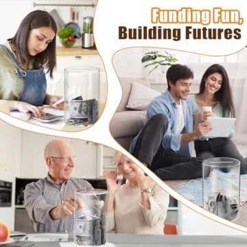 Hicocool Unbreakable Clear Piggy Bank for Saving Money