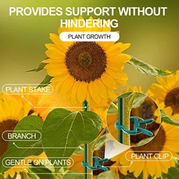 Yinghezu 120 Pcs Plant Support Clips for Climbing Vines