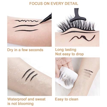 ICORIC Liquid Eyeliner Pen - Waterproof Self-adhesive Glue