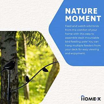 Home-X Adjustable Bird Feeder Stand for Backyard Birds