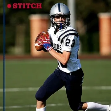 USA Flag Football Gloves with Sticky Silicone Grip