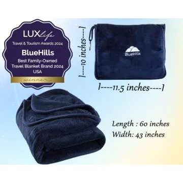 BlueHills Travel Blanket | Soft & Portable Comfort