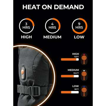 ORORO Heated Gloves for Skiing and Outdoors