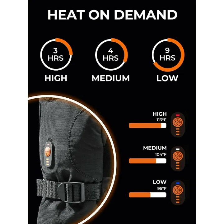 ORORO Heated Gloves for Skiing and Outdoors