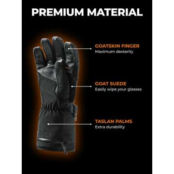 ORORO Heated Gloves for Skiing and Outdoors