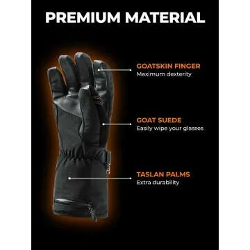ORORO Heated Gloves for Skiing and Outdoors