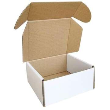 CH-BOX 50 Pack 4x4x2'' Small Shipping Boxes, Corrugated Cardboard Mailers for Business, White (CM442...