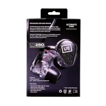 Ultimate Ears UE 250 Professional in-Ear Monitors for Musicians