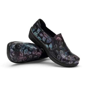 Klogs Moxy Blue/Purple Leaves Women's Comfortable Shoes