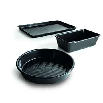 PRESTIGE Inspire Oven Tray Non Stick - Baking Tray with Cushioned Base, Freezer & Dishwasher Safe, Heavy Gauge Carbon Steel Bakeware, 26.5 x 19 x 2cm