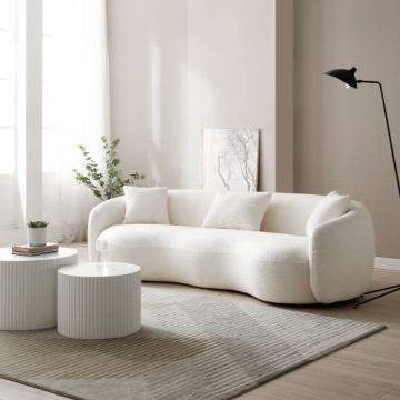WILLIAMSPACE 93.6" Curved Sofa Modern Boucle Upholstery