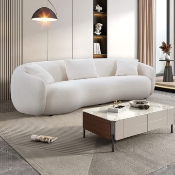 WILLIAMSPACE 93.6" Curved Sofa Modern Boucle Upholstery