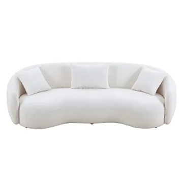WILLIAMSPACE 93.6" Curved Sofa Modern Boucle Upholstery