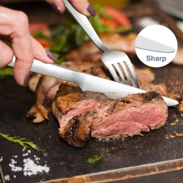 60 Piece Stainless Steel Silverware Set for 12