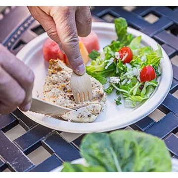 200pc Bamboo Cutlery Set Eco-Friendly Compostable Utensils