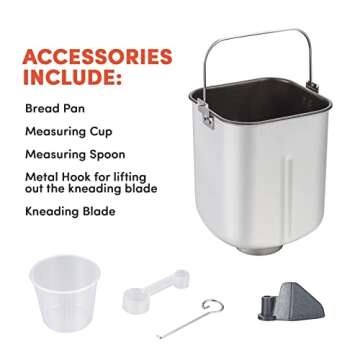 Elite Gourmet EBM8103M Programmable Bread Maker Machine 3 Loaf Sizes, 19 Menu Functions Gluten Free ...