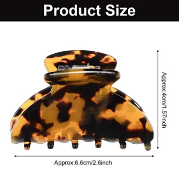 Medium Hair Claw Clips for Thin Hair - Set of 6