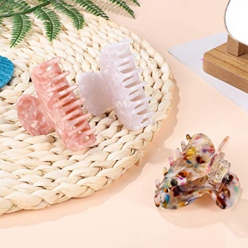 Medium Hair Claw Clips for Thin Hair - Set of 6