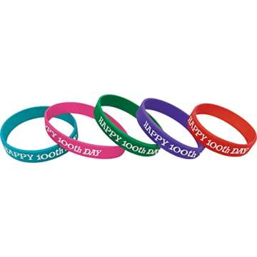 Teacher Created Resources Happy 100Th Day Wristband Pack, of 10