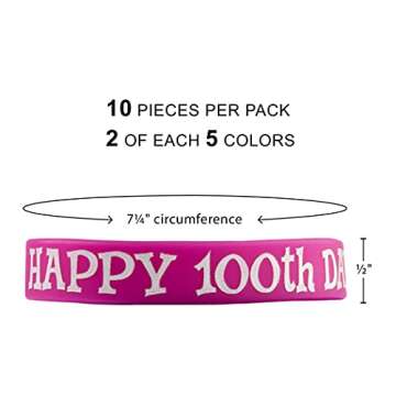 Teacher Created Resources Happy 100Th Day Wristband Pack, of 10