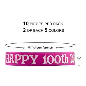 Teacher Created Resources Happy 100Th Day Wristband Pack, of 10