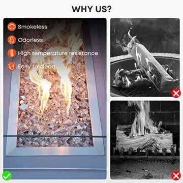 Reflective Fire Glass Beads for Firepit and Fireplace