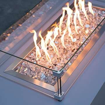Reflective Fire Glass Beads for Firepit and Fireplace