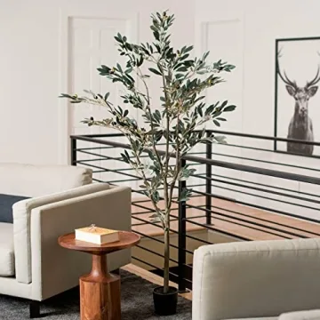 Vickerman 6' Potted Olive Tree - Realistic Home Decor