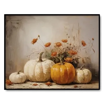 Fall Decor Art Print - Pumpkin Still Life for Autumn Charm