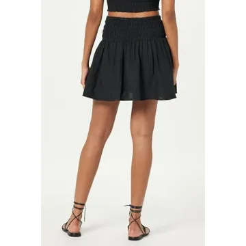The Drop Women's Rosalia Smocked Waist Mini Skirt