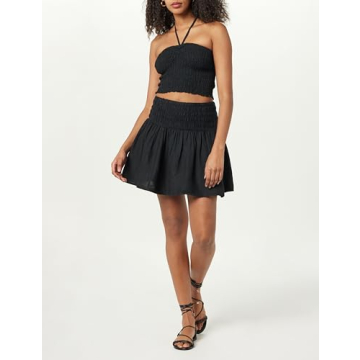 The Drop Women's Rosalia Smocked Waist Mini Skirt