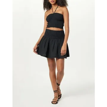 The Drop Women's Rosalia Smocked Waist Mini Skirt