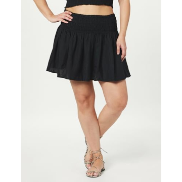 The Drop Women's Rosalia Smocked Waist Mini Skirt