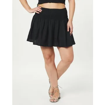 The Drop Women's Rosalia Smocked Waist Mini Skirt
