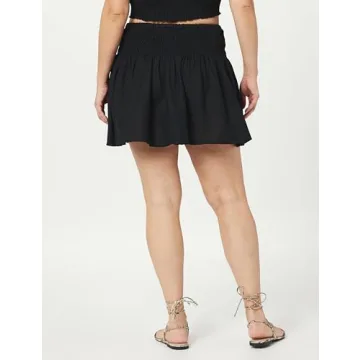 The Drop Women's Rosalia Smocked Waist Mini Skirt