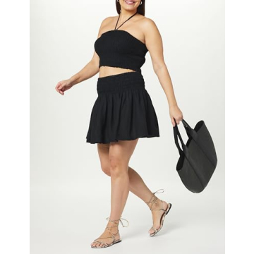 The Drop Women's Rosalia Smocked Waist Mini Skirt