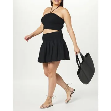 The Drop Women's Rosalia Smocked Waist Mini Skirt