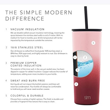 Simple Modern Insulated Tumbler | 20oz Reusable Coffee Mug