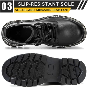 PAMEILA Waterproof Steel Toe Boots - Lightweight & Non-slip