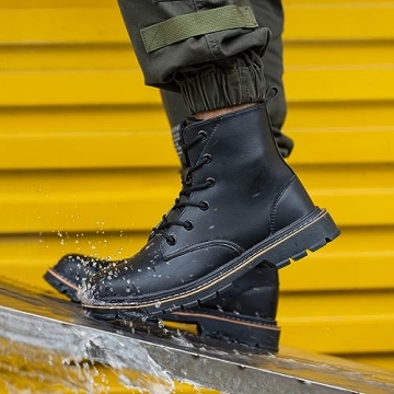 PAMEILA Waterproof Steel Toe Boots - Lightweight & Non-slip