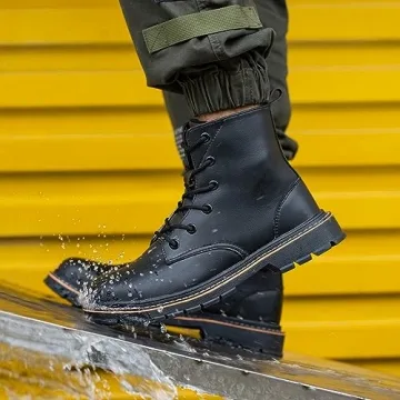 PAMEILA Waterproof Steel Toe Boots - Lightweight & Non-slip