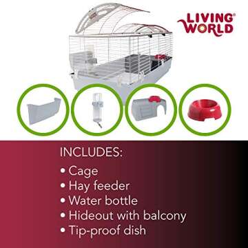 Living World - Deluxe Hybrid Habitat, X-Large - Rabbit, Guinea Pig, Chinchillas, and Small Animal Cage
