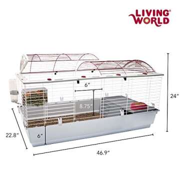 Living World - Deluxe Hybrid Habitat, X-Large - Rabbit, Guinea Pig, Chinchillas, and Small Animal Cage