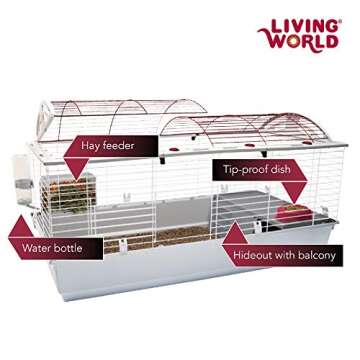 Living World - Deluxe Hybrid Habitat, X-Large - Rabbit, Guinea Pig, Chinchillas, and Small Animal Cage