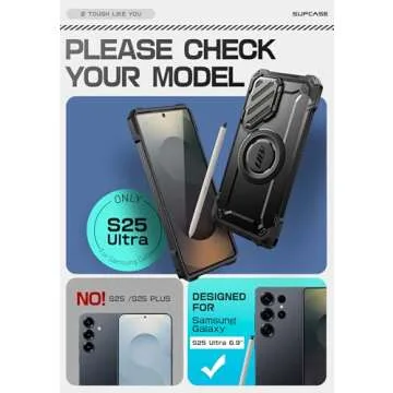 SUPCASE for Samsung Galaxy S25 Ultra Case with Camera Cover Stand (UBMag XT), [S Pen Friendly] [Comp...