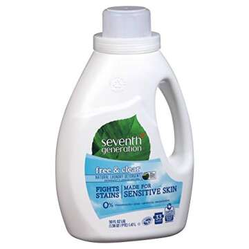 Seventh Generation Liquid Laundry Detergent - Biodegradable Free & Clear 50 oz