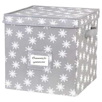 HOLDN’ STORAGE Christmas Ornament Storage Box with Lid - Christmas Decor Storage Containers that S...