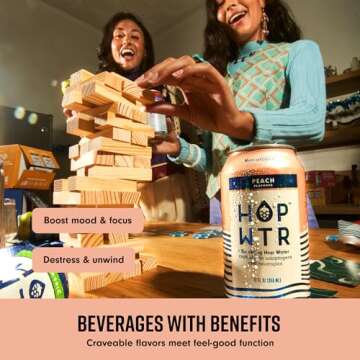 HOP WTR Peach Sparkling Hop Water - Sugar Free & Low Carb