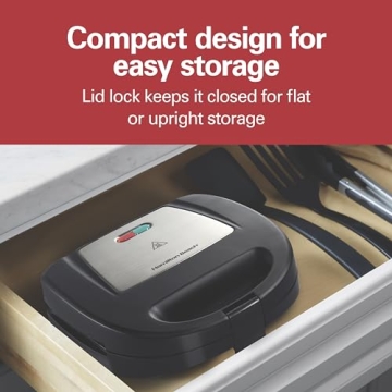 Hamilton Beach Electric Sandwich Maker for Fast Meals